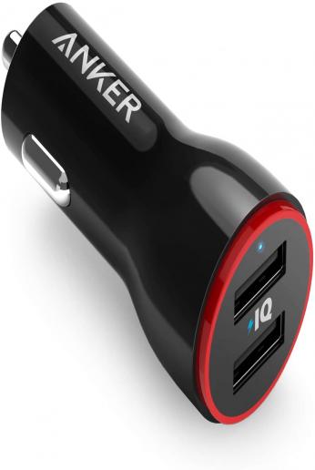 Anker 24W Dual USB Car Charger PowerDrive 2 for Apple iPhone 6s / 6s Plus, iPad Air 2, iPad Pro, iPad mini; Samsung Galaxy Note Series, S Series & Edge Models; LG G4 / G5; Google Nexus; and Other iOS and Android Devices